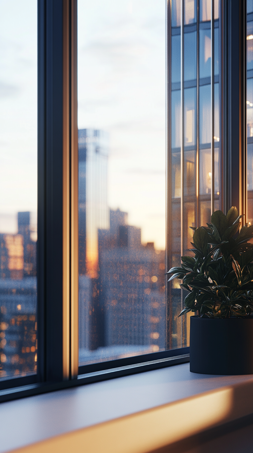 Name: Modern high-rise apartment, panoramic views 